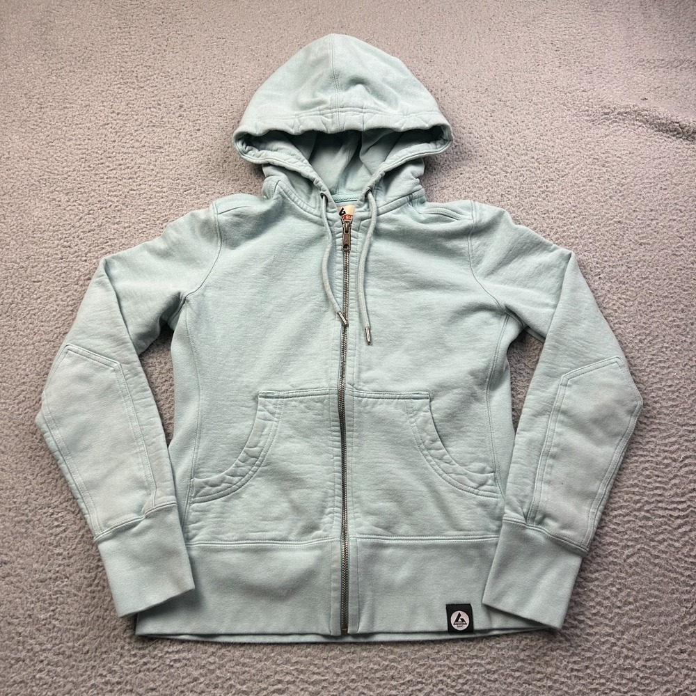 American Giant Classic Heavyweight Full Zip Hoodie Sweatshirt Womens Small Blue